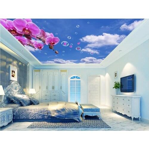 Custom photo 3d wallpaper Dream Orchid Flower ceiling mural wallpaper modern flowers wallpaper decoration