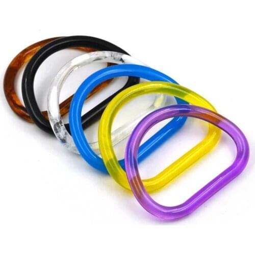 D shape Round Bag Handle Resin Handle for Handcrafted Handbag Purse Frame DIY Bags Accessories