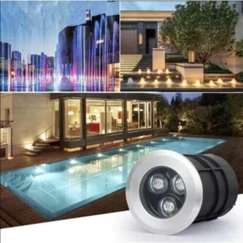 AC110V 220V DC12V 3W 9W Dimmable LED Buried Light Underground Lamps Path Way Garden Lawn Yard Landscapes Outdoor Lighting