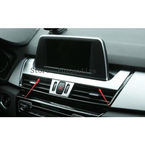 Chrome Control under the navigation Panel Trim For BMW 2 Series F45 F46 218i 220i 2015-2017 Car Accessories 1pc