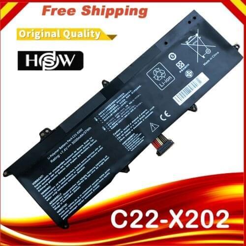 HSW Replace 7.4V 38WH C21-X202 Laptop Battery For ASUS VivoBook X201 Series X201E X201E R201E Series fast shipping