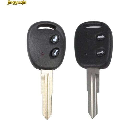 Jingyuqin Remote Car Key Shell for Chevrolet LOVA Sail Epica Key Case 2 Buttons Uncut Brass Blade Blank Key Fob Replacement