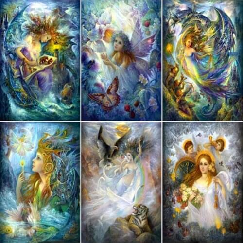 5D DIY Diamond Painting Beautiful Female Elf Flower Fairy Art Fantasy Picture Square/Round Rhinestone Embroidery Mosaic Kit