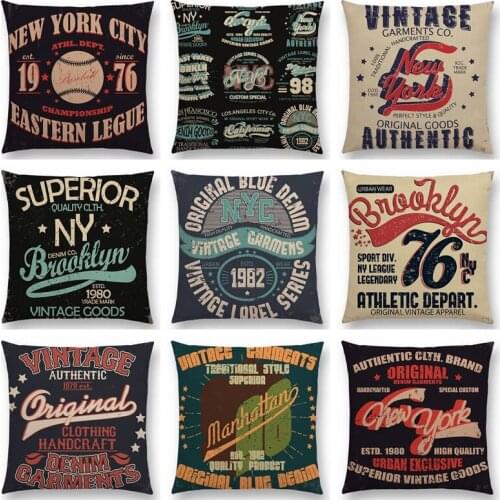 Team Sports Football Basketball Baseball Rugby Player Number Logo Sporting Spirit Colorful Cushion Cover Nice Pillow Case