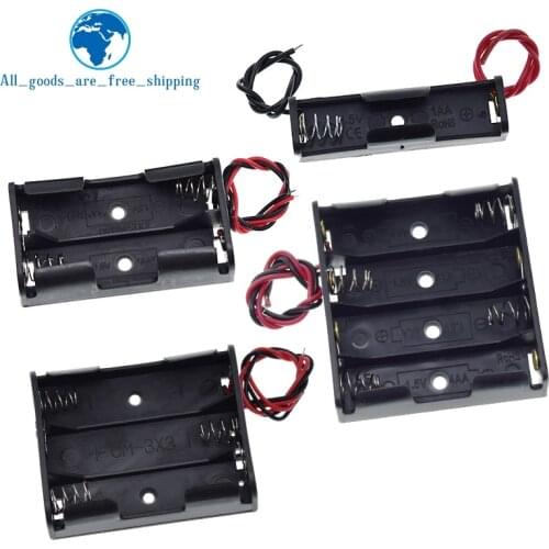 1pc AA Size 5 Battery Storage Box Case Holder Leads With 1 2 3 4 Slots Container Bag DIY Standard Batteries Charging