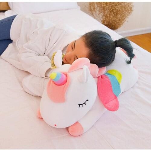 Creative Large Lying Unicorn Doll Comfortable Pillow Childrens Gift Kawaii Decompression For Child Birthday Plush Toys