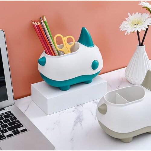 Desktop Storage Box Pen Holder Stationery Organizer Remote Control Storage Box Piggy Bank Office Storage Box Desk Accessories