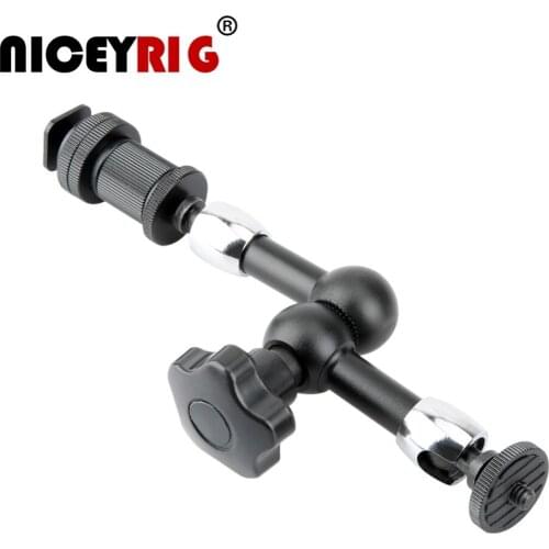 NICEYRIG Magic Arm 1/4" Screw Cold Shoe Ball Head Bracket ARRI Rosette Monitor Mount for EVF Viewfinder Monitor Camera Rig