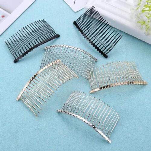 New 5pcs Metal Fork Comb Fine Tooth Wedding Hair Accessories Decoration Bride Hair Combs DIY Hair Styling Accessories