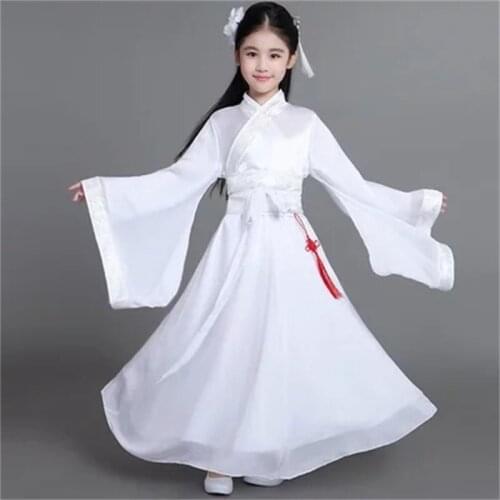 New Chinese Traditional Girl Elegant Hanfu Fairy Dress Chinese Vintage Costume Performance Clothing Chinese Ancient CostumeGirl
