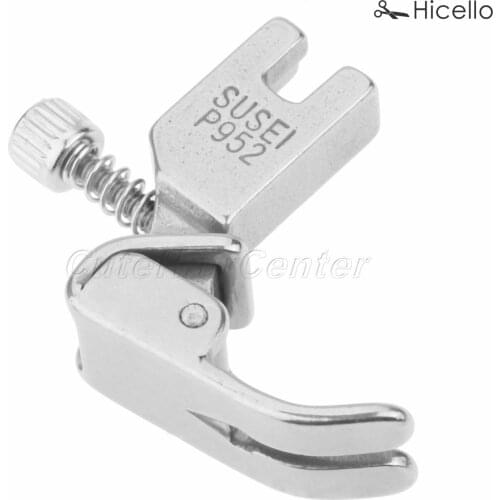 P952 Industrial Sewing Machine Presser Foot/Feet with screw adjustable for Flat wagon Steel closing wrinkled folds foot Hicello