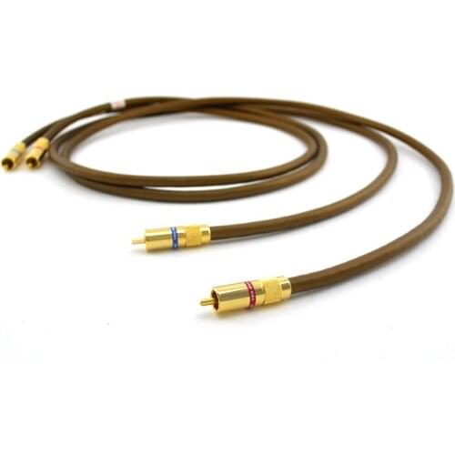 Pair VDH Integration cable,Hybrid hifi RCA Interconnect Cable wire With VDH 24K Gold plated RCA jack
