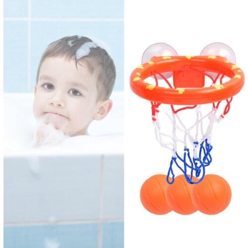 Suction Cup Bathroom Bathtub Shooting Basketball Hoop with 3 Balls Kids Educational Play Toy Parent-child Interactive Game Toy