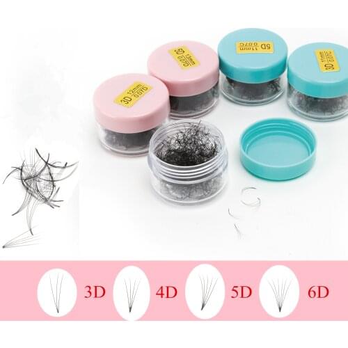 Seashine 300 Fans Short Stem Loose Premade Fan Lashes Volume Lashes Jar Pre Made Fans Eyelashes Extension