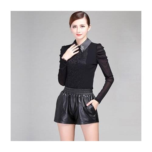 Top brand Shorts 2020 Leather Women Leather Shorts KS54 high quality