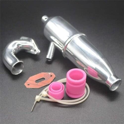 1set Alloy Exhaust Pipe For 1/10 RC Nitro Engine Model Car Parts 02006 02031 102009