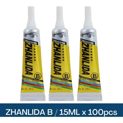 100 PCS 15ML Zhanlida B Adhesive Telephone Glass Glue Repair Point Diamond Jewelry Glue Mobile Phone Touch Screen