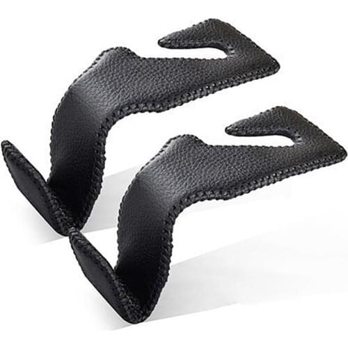 2pcs/set Leather Car Seat Back Hooks Hanger Headrest Mount Storage Hook Portable Hanger Holder Storage for Car Bag Purse Cloth