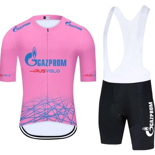 2021 Team GAZPROM Cycling Jersey Set 20D MTB Uniform Bike Clothing Quick Dry Bicycle Wear Clothes Mens Short Maillot Culotte