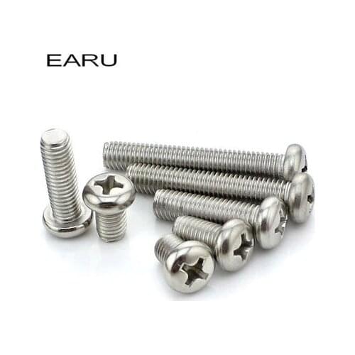 30pieces M2.5*40mm 304 stainless steel round head phillips screws T1818 Standard