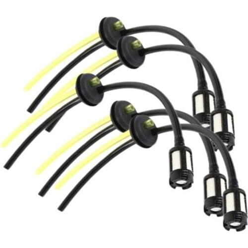 5pcs/set Filter Oil Pipe For Chainsaw Lawn Mower Grass Trimmer Fuel Tank Filter Universal Oil Pipe Fuelhose For 139/140/gx35