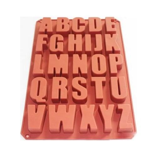 Alphabet Letter Soap Ice Cube Chocolate Candy Soap Silicone Mold Cake Decoration Pan