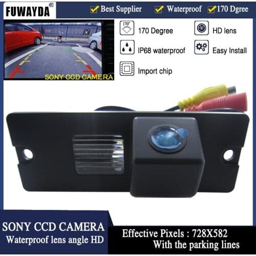 FUWAYDA SONY CHIP CCD CAR REAR VIEW REVERSE waterproof CAMERA FOR Mitsubishi Pajero V3 V6 V8 Zinger With parking lines HD