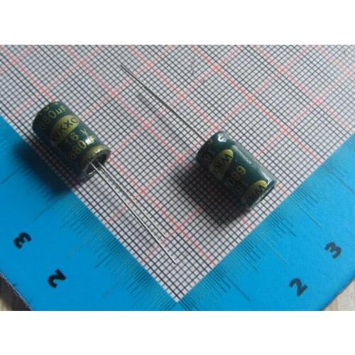 Free Shipping 100pcs 680UF 16V frequency DIP Aluminum Electrolytic Capacitor 16V 680uf 8*14/8*12MM electrolytic capacitor 680uf