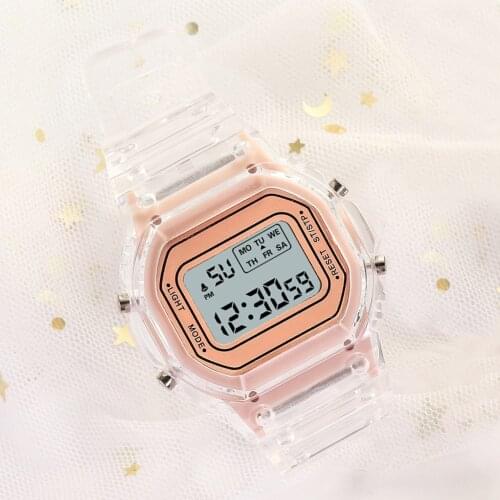 Hot Sale Watch Women Men Gold Casual Transparent Digital Sport Watches Lovers Gift Clock Children Wristwatch Female Reloj mujer