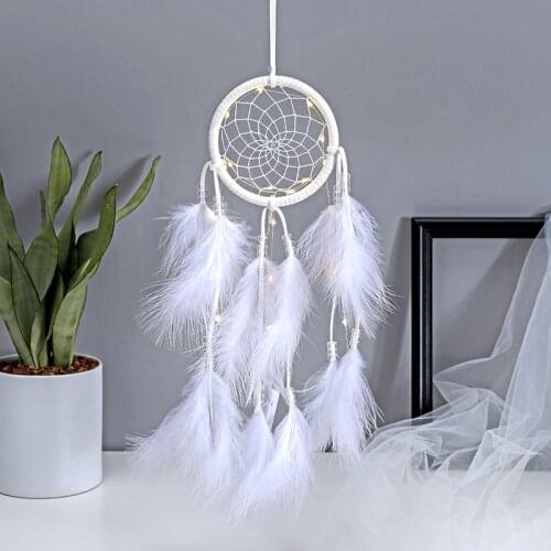 Pure White Dream Catcher Wind Chimes Car Accessories Pendant Drive Home Decoration Chambre Enfant Gift Nordic Dreamcatcher
