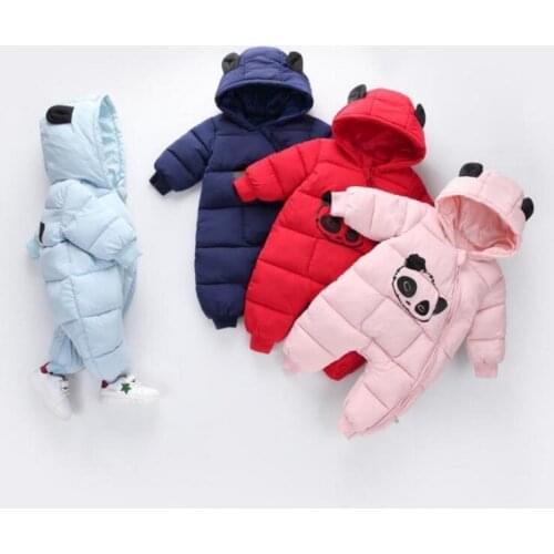 Children Costume toddler romper Baby boy girl Clothes 2019 New born Winter Hooded Rompers Thick Cotton Outfit Newborn Jumpsuit