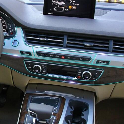 For Audi q7 4m 2016-2018 Center Control Console Gear Shift Panel Car Interior Invisible Bra Protective Film Sticker and Decal