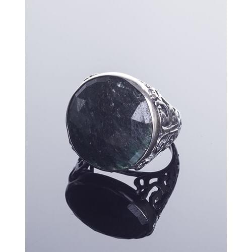 Eysell Jewellery Special Collection Emerald Cubic Zirconia Men Ring Handwork