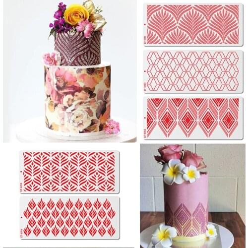 Lace Cake Decorating Tools Flowers Stencil Spray Art Molds DIY Candy Template Mold Fondant Stencil For Cake Supplies