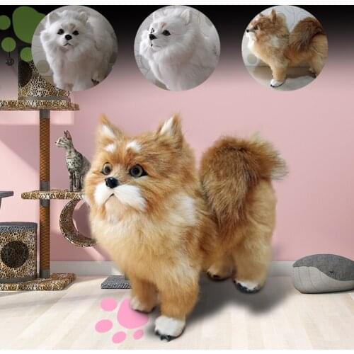 Simulated Cute Plush Hiromi Dog Photography Props Desktop Car Home Decor Ornament Gift Collection Toys Children Gift