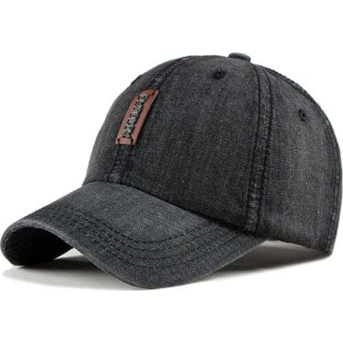 New Fashion Letter Embroidery Men Washed Hat Women Outdoor Summer Adjustable Baseball Cap Simple Design Denim Sun Hats Wholesale