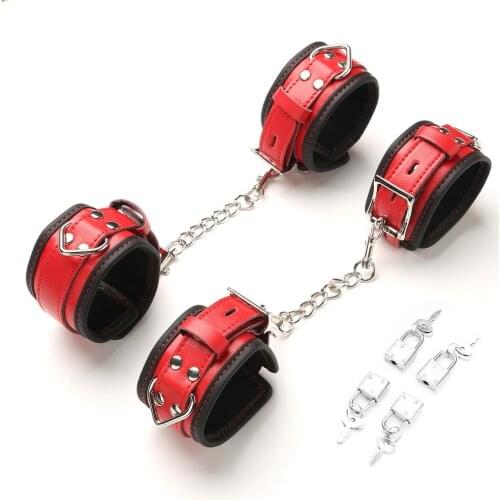 Sex Products Erotic Toys Adults Games BDSM Bondage Set Handcuffs Ankle Cuff Restraints For Woman Couples