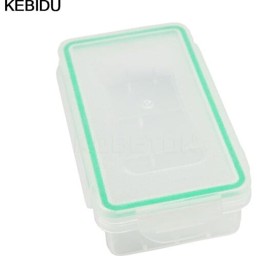New 2pcs/lot Plastic Batteries Case 18650 battry holder Protective Cases Storage Boxes for Rechargeable Battery Transparent