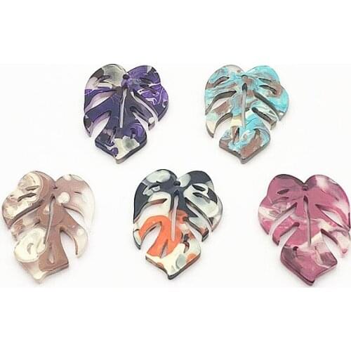 New arrival! 31x24mm 100pcs Acrylic feather Charm for Hand Made Earrings DIY parts,Jewelry Accessories Findings & Components