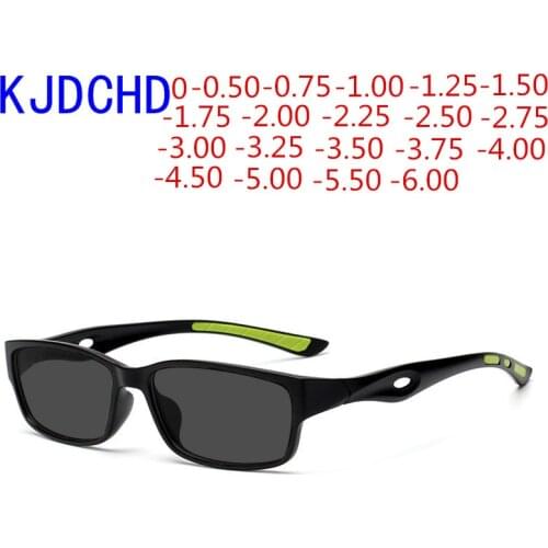 New Ultralight Sports TR90 Mens Fashion Chameleon Myopia Glasses Student Riding Basketball Goggles-0.50-1.0 to -6.0