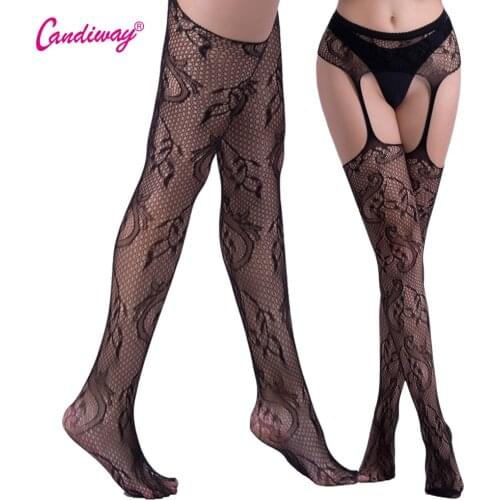 Sexy lady open cortch Plus Size Sexy Apparel Teddies NightLife mesh lady stocking fishnet lingerie sex product female Tight