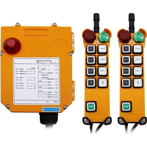 F24-8S Crane Controller Industrial Wireless Remote Control for Hoist Crane 2 Transmitters 1 Receiver