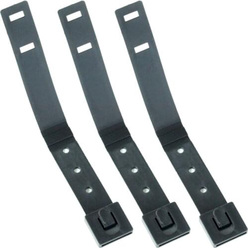 QingGear Durable Tactical Molle System Malice Straps Clip Short 3 Inch (Pack of 3) MOLLE Kydex OTW Clips Black