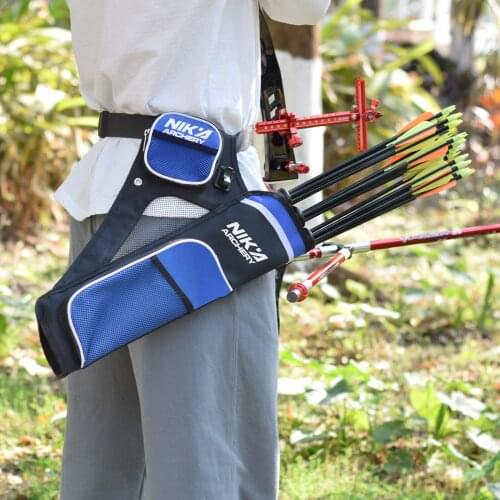 3 Tubes Quiver Adjustable Belt Back Quiver Arrow Bag For Recurve and Compound bow Archery Hunting