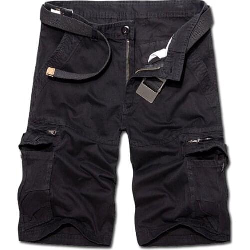 Shorts Men 2020 Casual Solid Breathable Multi Pockets Short Cargo Pants Beach Shorts Size 31-40 bermuda masculina шорты мужские