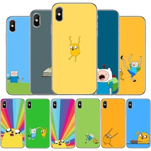 Finn jake dog adventure time Silicone phone case For iphone 11 Pro MAX 5 6 7 8 9 10 X XS XR XSMAX Plus SE 2020 Back Cover Shell