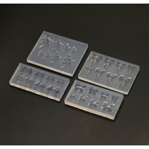 Super Mini Bowtie Ribbon Silicone Resin Mold Small Bowknot Nail Art Decor Mold Dropshipping