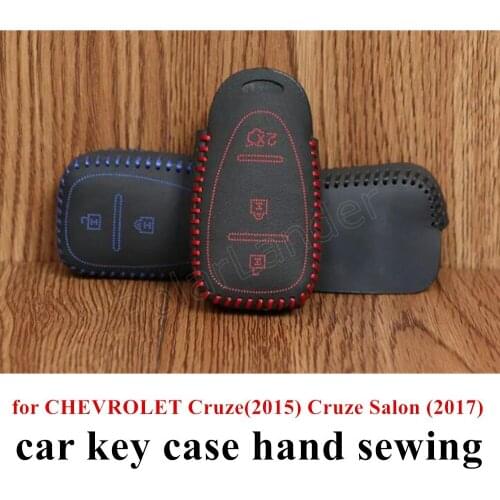 Only Red car styling fit for FORD new mendeo car key covers DIY hand sewing car key case hot sale Genuine quality leather