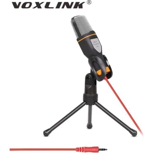 VOXLINK High Quality Condenser Microphone with 3.5mm Plug Home Stereo MIC Desktop Tripod For Skype Chatting PC Video Recording