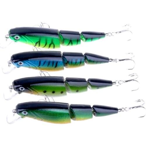 4pcs Jointed Fishing Lure 10.5cm 14g Crankbait Lure Minnow Fishing Lure Isca Artificial Pesca Wobblers Lifelike Hard Swimbait